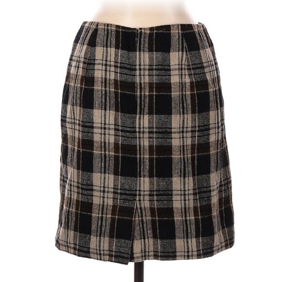 Ann Taylor Vintage Tweed Plaid Print Skirt - Picture 2 of 2